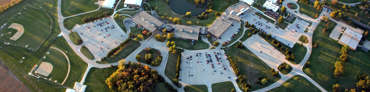 image of campus from above